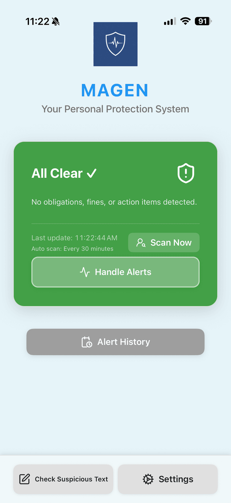 מגן — מערכת ההגנה האישית שלך