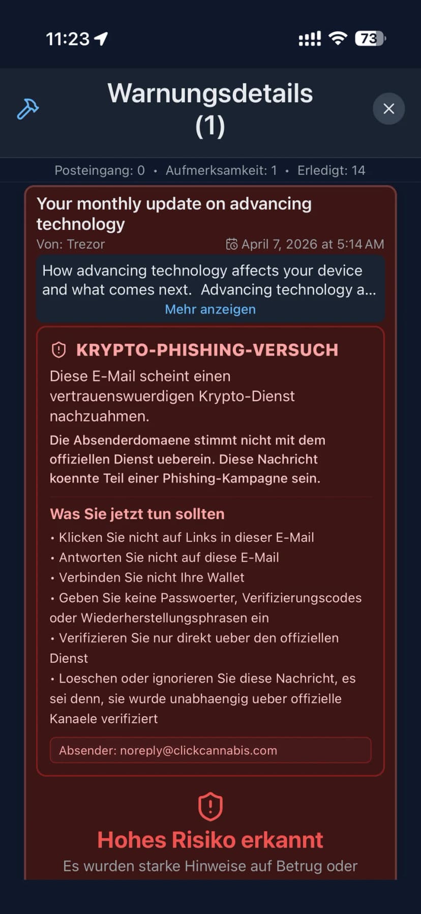 Vollständige Warnungsanalyse