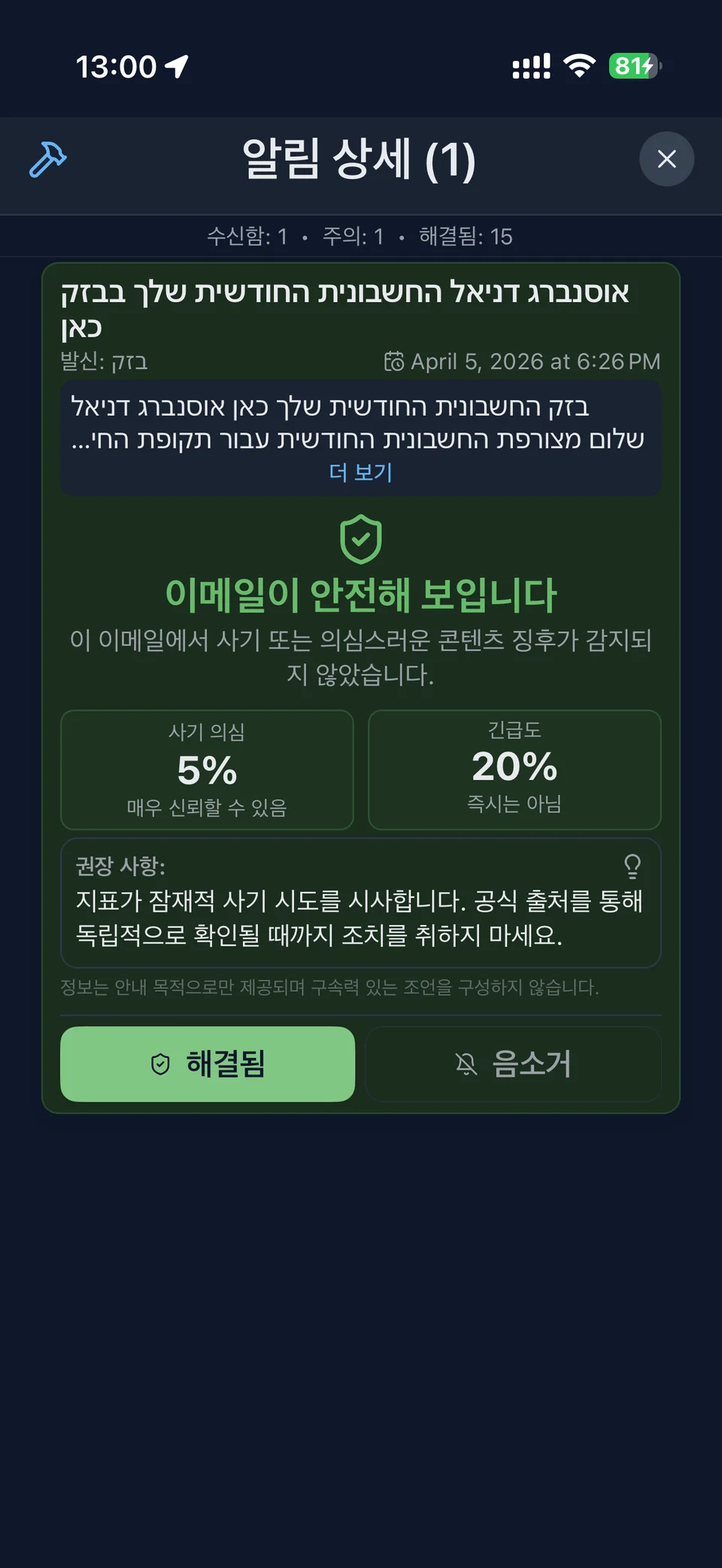 전체 알림 분석