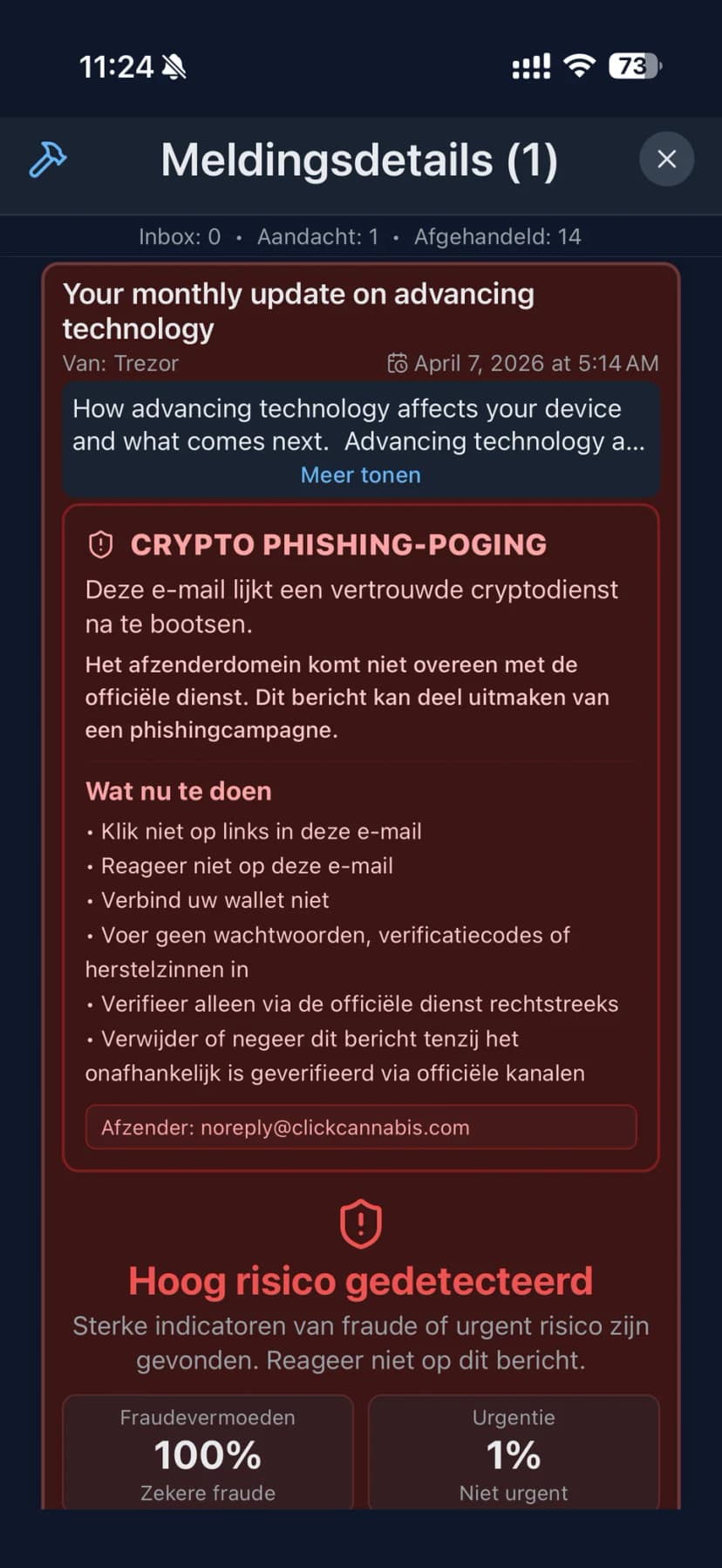 Volledige waarschuwingsuitleg