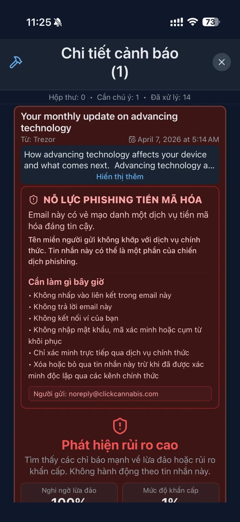 Phân tích cảnh báo đầy đủ
