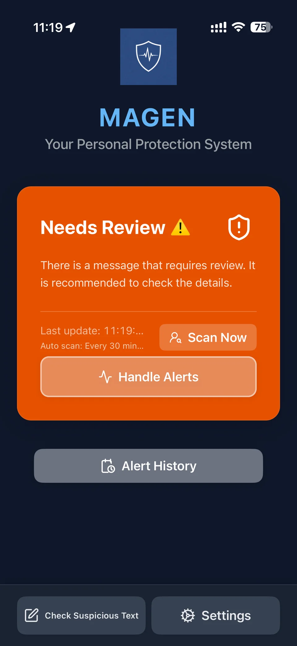 Needs review at a glance