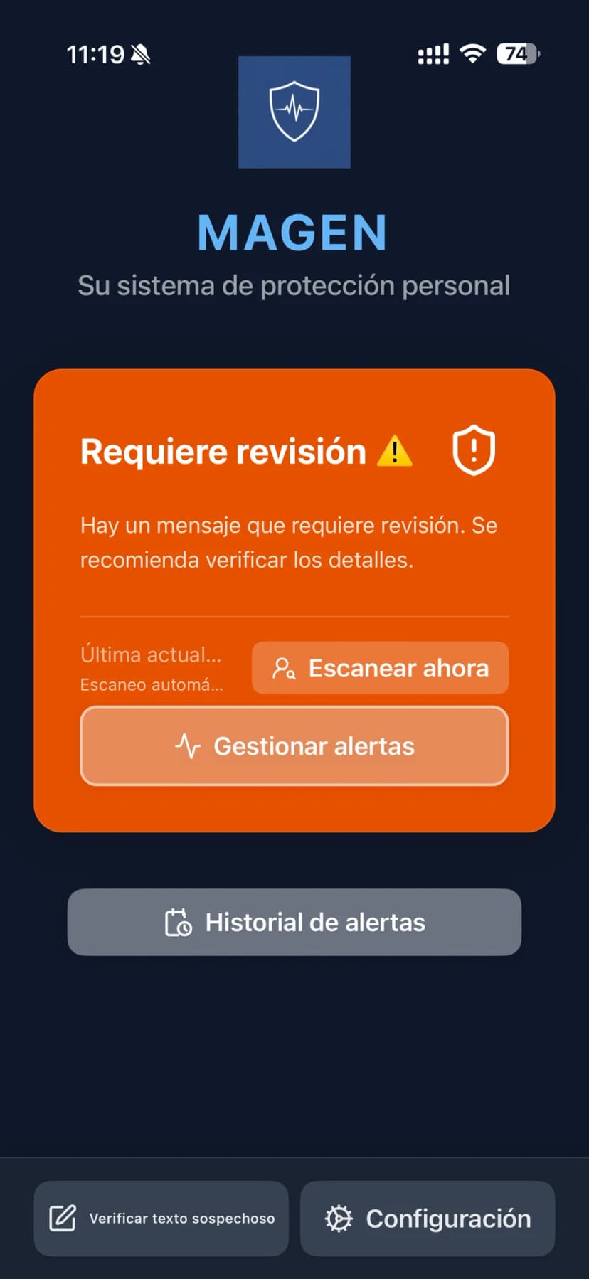 Necesita revisión de un vistazo