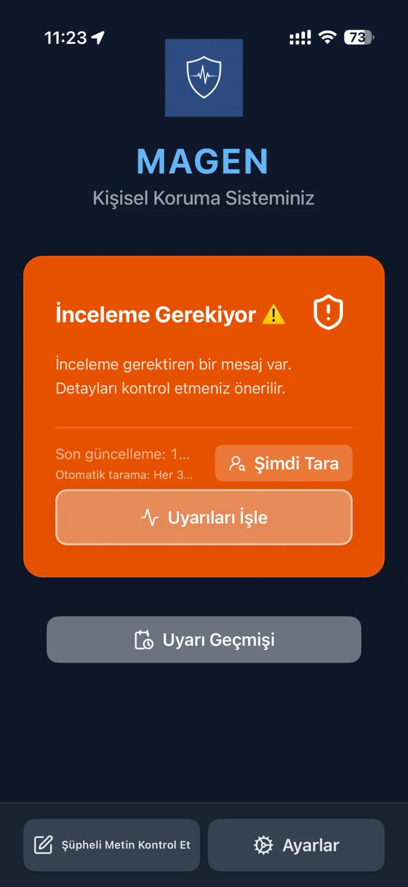 Bir bakışta inceleme gerekli